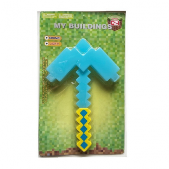 Picareta de Plástico Minecraft C/ Luz Som Grande