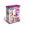 Cozinha Portátil com Rodas e Alça, 16 Acessórios, Colorida/Rosa