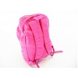 Mochila de Nylon Lisa Rosa com 3 Zíperes
